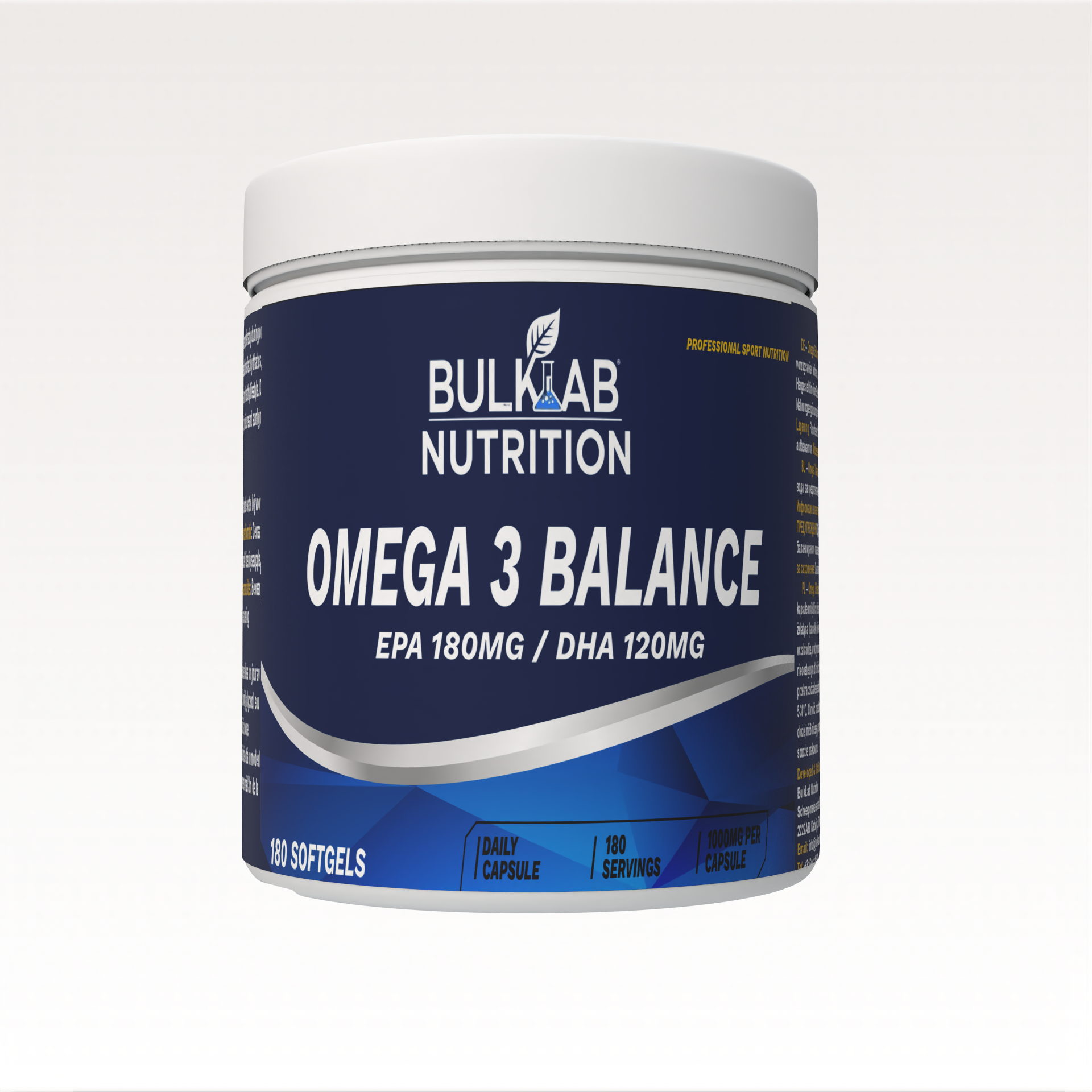 Omega 3 Balance EPA 180mg / DHA 120mg – BulkLab Nutrition