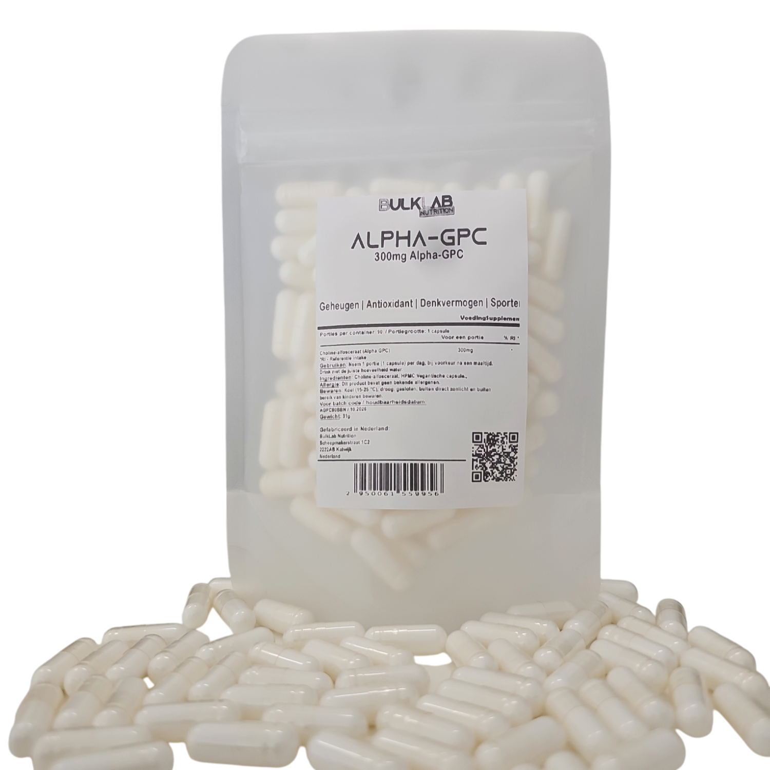 BulkLab Nutrition - Alpha-GPC 300mg - Vegan