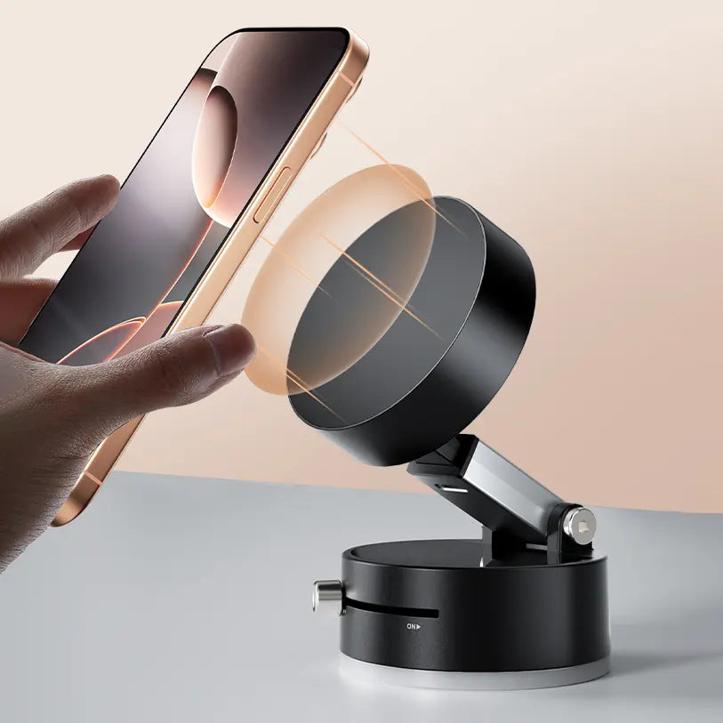 BeBulk Nutrition® Scherm Wand Glazen Auto Magnetische Telefoon Houder Handen Gratis Dubbelzijdig Magnetische Vacuüm Zuig Telefoon Mount Houder Voor Alle Telefoons