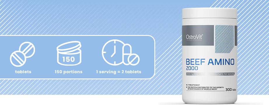 OstroVit Beef Amino 2000 300 tabletten